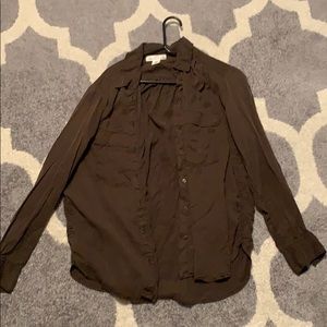 Military Green Button Up